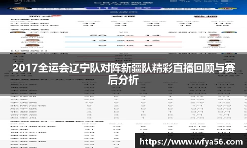 2017全运会辽宁队对阵新疆队精彩直播回顾与赛后分析